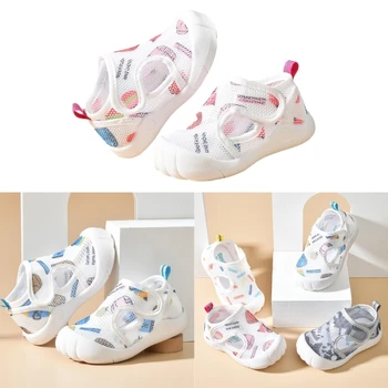 Детская обувь; Летние сандалии для малышей; Обувь для первых прогулок на мягкой подошве унисекс для девочек;