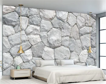 wellyu Пользовательские обои каменная текстура простая 3d трехмерная гостиная спальня ТВ фон настенное украшение живопись