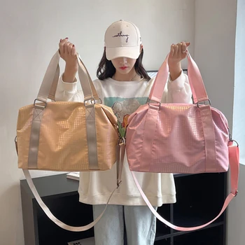 Женская дорожная сумка из ткани Оксфорд, водонепроницаемые спортивные сумки для йоги большой емкости, сумки для хранения на открытом воздухе, сумки на плечо для отдыха