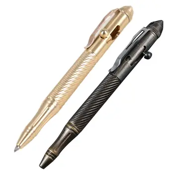 G5AA Твердая латунная гелевая ручка ручной работы с закручивающимся узором в стиле ретро