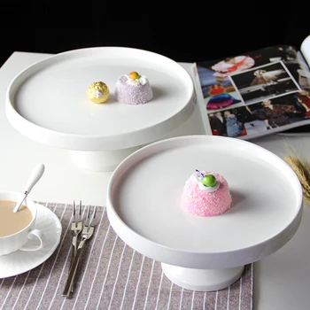 Белая керамическая подставка для торта и пластиковая крышка, инструменты для свадебного торта, формы для выпечки, принадлежности для украшения торта, десертный стол