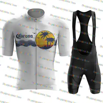 2023 Corona Комплект нагрудников из велосипедной майки MTB Униформа Велосипедная одежда Быстросохнущая Велосипедная одежда Мужская короткая Майо Кюлот