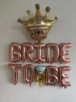 Новое Предложение 2023 года, Свадебное украшение Невесты из Розового Золота, Набор воздушных шаров с Алфавитом