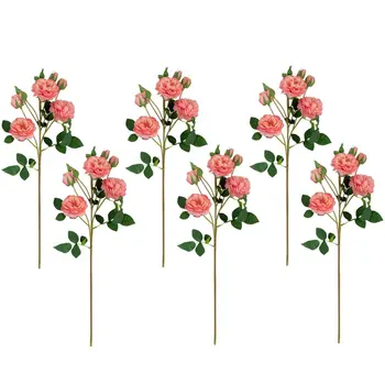 Набор из 6 искусственных цветочных спреев с камелией Real Touch 23 дюйма