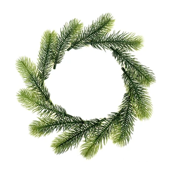 20шт искусственных растений, ветка сосновой иглы Для Рождественской елки, украшения для вечеринки, букет 