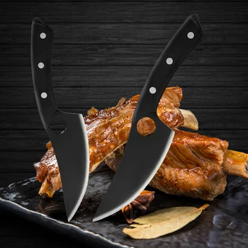 XYj Набор ножей из 2 предметов, нож шеф-повара из нержавеющей стали, кухонные походные ножи, инструменты, набор обвалочных ножей с деревянной ручкой, полный набор