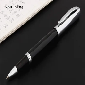 Роскошная ручка высококачественная 044 Platinum hat Черная деловая офисная ручка-роллер Канцелярские принадлежности для школьников шариковые ручки