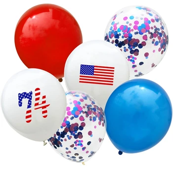 Украшение воздушными шарами к Национальному празднику Дню независимости 4 июля Флаг, Топперы для торта, Сувениры для вечеринок, принадлежности для украшения вечеринок