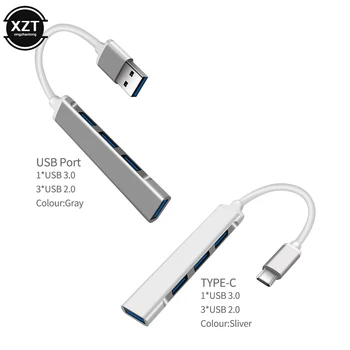USB-КОНЦЕНТРАТОР 3.0 Type C 3.1 с 4-портовым разветвителем и 3 портами USB 2.0 для ноутбуков Lenovo Xiaomi Macbook Pro Air Pc Computer Notebook