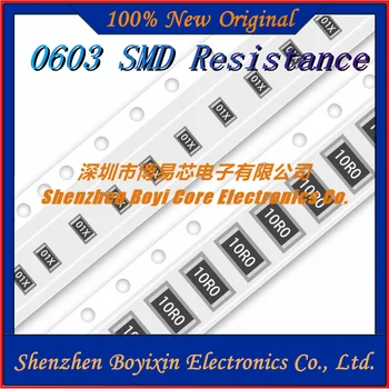 100ШТ 0603 Резистор SMD Точность 1% 0 ом ~ 10 М Ом 1K 2.2K 10K 100K 0 1 10 100 150 220 330 ом 1R 10R 100R 150R 220R 330R