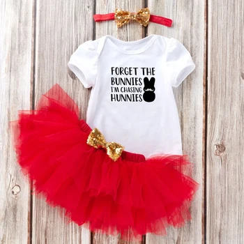 Футболка с кроликами для пасхальной девочки, Забавная Пасхальная одежда для новорожденных, одежда для новорожденных с кроликами, Летние детские рубашки