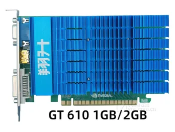 ASL GT 610 1 ГБ 2 ГБ Видеокарта GeForce 64Bit GDDR3 Видеокарты GPU Карта Для NVIDIA Original GT610 1GD3 Dvi VGA PCI-E