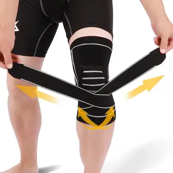 1 шт. Эластичный компрессионный рукав для поддержки колена Экологичный компрессионный бандаж для поддержки колена для баскетбола