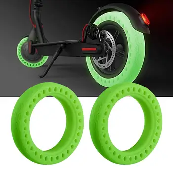 Шина для электрического скутера Длиной 8,5 дюймов, не надувная шина для скейтборда, Амортизирующая износостойкая флуоресцентная шина, светящаяся шина