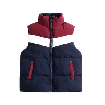 Детский пуховый хлопковый жилет, Новые весенне-осенние модные жилеты для девочек и мальчиков, утепленная теплая куртка для детской одежды TZ870