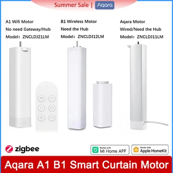 Aqara A1 B1 Интеллектуальный мотор для штор с дистанционным управлением, беспроводное интеллектуальное приложение для синхронизации с электроприводом, Экосистемный продукт Mihome smart home