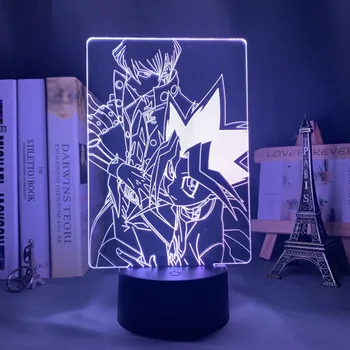 Аниме светодиодный ночник Yu Gi Oh для декора спальни Подарок на День рождения Красочный ночник Прямая поставка Манга 3d лампа YuGiOh