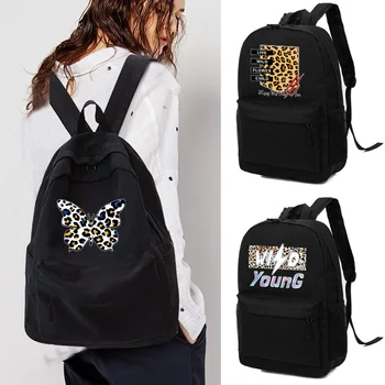 Холщовый рюкзак для путешествий, Студенческая школьная сумка, рюкзак для ноутбука большой емкости, Повседневный рюкзак-органайзер с диким принтом Унисекс