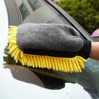 Двусторонние перчатки для мойки автомобилей из кораллового бархата, перчатки для ухода за автомобилем, Тряпка для мытья кузова, Очиститель Без царапин