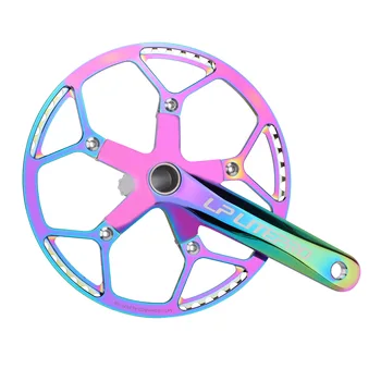Складной велосипед Lp litepro с полым зубчатым диском ослепительного цвета, центральный вал кривошипа + оптический диск 45 47 53 56 58, Т-образное кривошипно-шатунное колесо