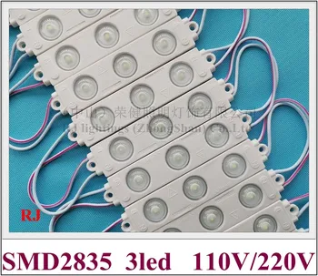 2018 Новый AC220V/AC110V входной инжекционный светодиодный модульный светильник LED sign module lamp 2W 200lm SMD2835 3 led IP65 98 мм * 20 мм * 7 мм