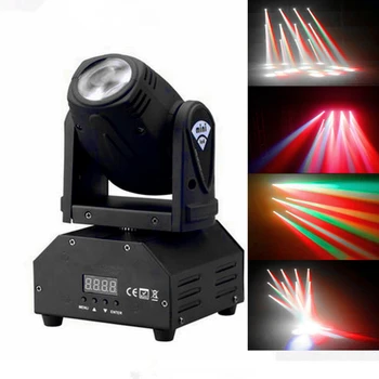 10 Вт светодиодный движущийся головной свет RGBW Beam Lights с DMX512 для живых шоу дискотек Вечеринок сценического освещения KTV Свадьбы DJ Spotlight