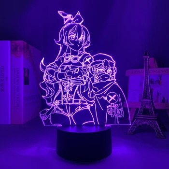 3d светодиодная лампа-ночник Genshin Impact Янтарная акриловая светодиодная лампа Game