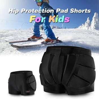 Детские защитные шорты с подкладкой для сноуборда, шорты с подкладкой для бедер, ягодиц, копчика, сноубординга, катания на коньках, лыжах