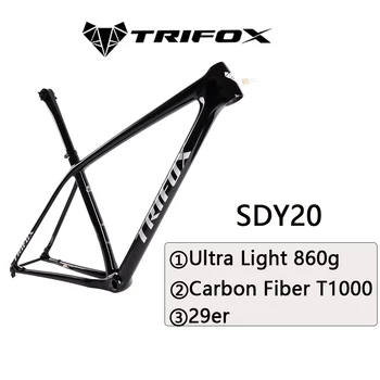 TRIFOX Carbon MTB Frame Сверхлегкая Наддувная рама 12*148 мм T1000 Carbon Fiber Hardtail MTB Frame SDY20 Дисковый тормоз Максимальная шина 29 