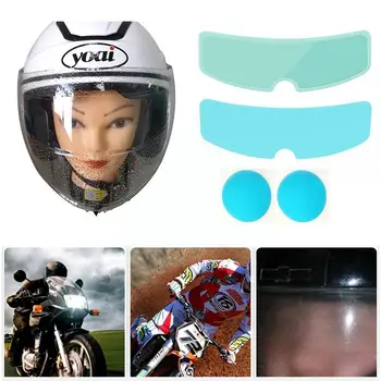 Универсальная пленка для мотоциклетного шлема Дополнительная Прозрачная непромокаемая пленка Против дождя Прозрачная накладка против запотевания для шлемов Outdoor T7U5