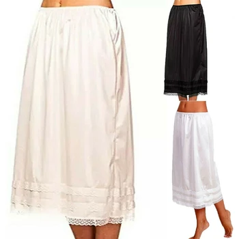 Женская кружевная нижняя юбка, нижняя юбка под платье, длинная юбка, защитная юбка оверсайз.