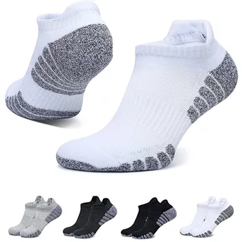 Носки для бега, мягкие спортивные носки, носки до щиколоток, тренировочные носки для мужчин, женщин, дам, хлопковые спортивные носки с глубоким вырезом