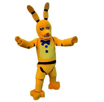 Высококачественный жуткий желтый костюм талисмана Кролика, костюм кролика для взрослых, маскарадный костюм для вечеринки, косплей на Хэллоуин, Карнавал, праздничный подарок