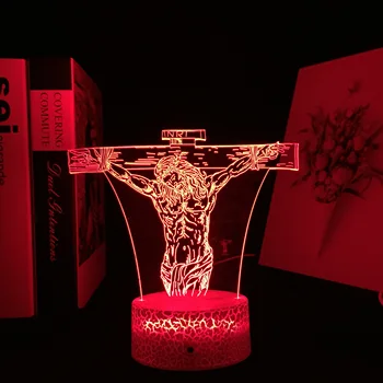 Распятие Иисуса, светодиодный ночник для христиан, настольная лампа с питанием от USB-аккумулятора, церковный религиозный декор, светильники, Классный подарок