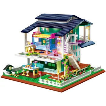 2023 City Creativity Street View Sunshine Villa Модель Мини-строительных блоков, кирпичей, коллекционных детских игрушек