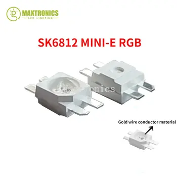 Новый полноцветный SK6812 MINI-E постоянного тока 5 В (аналогично WS2812B) с индивидуальным адресом RGB SK6812 SMD3528 Пиксельный Светодиодный чип с обратным креплением