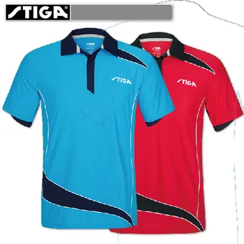 Оригинальная одежда для настольного тенниса Stiga, спортивная одежда, быстросохнущая мужская рубашка для пинг-понга с короткими рукавами, женские спортивные майки 75121/75141