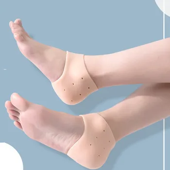 Новые носки из силиконовой резины с гелевой подкладкой для растрескивания ног Носки на пятках Эластичный Силикон Увлажняющий Уход За кожей Ног Защита пяток