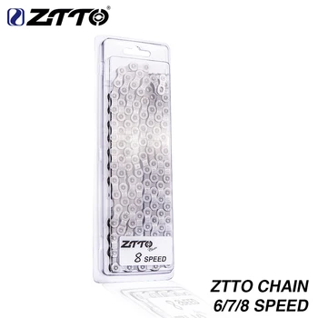 ZTTO 6 7 8 Ступенчатая Цепь MTB Горный Велосипед Запчасти Для Шоссейных Велосипедов Высококачественные Прочные Цепи для системы parts K7