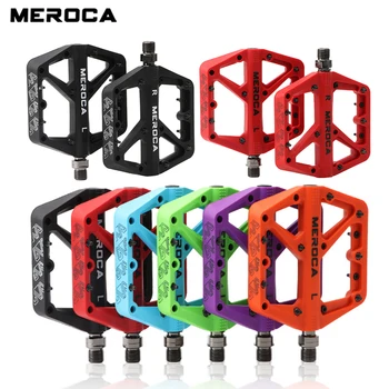 Велосипедная педаль MEROCA, педаль для горного велосипеда, нескользящая нейлоновая сверхлегкая педаль для внедорожного велосипеда XC