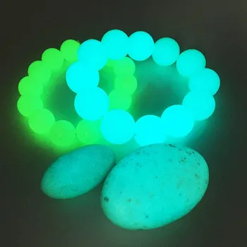 Браслет из натурального Светящегося камня Мужчины Женщины Изысканные Ювелирные Изделия Светящиеся Камни Светящиеся Круглые бусины Эластичные Нефритовые браслеты из бисера