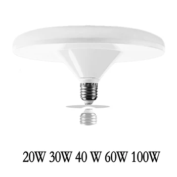 E27 Светодиодная Лампа 220V UFO Лампа E27 Светодиодные Лампы Холодного Белого Цвета 20 Вт 30 Вт 40 Вт 60 Вт 100 Вт Bombillas Ампульные Светодиодные Лампы для Домашнего Освещения