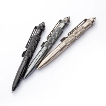 Карманная Тактическая ручка для самообороны, алюминиевая Противоскользящая Военная ручка, ручка для защиты головы из вольфрамовой стали, набор для выживания с разбитым стеклом, ручки