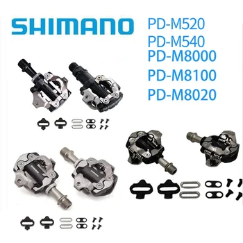 Педали SHIMANO MTB PD-M8100/M8000 /M8020 /M540 /M520 Самоблокирующиеся Педали SPD Компоненты MTB, используемые для велосипедных гонок Запчасти MTB