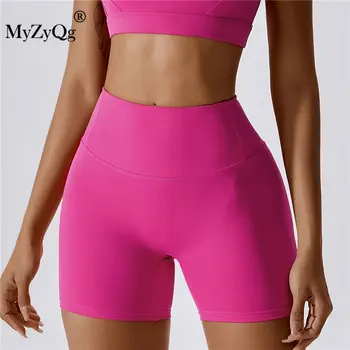 MyZyQg Женские спортивные шорты для йоги на открытом воздухе, Быстросохнущие, для фитнеса, бега, тренажерного зала, тренировки на велосипеде, Пилатеса, Обтягивающая спортивная одежда с пуш-апом