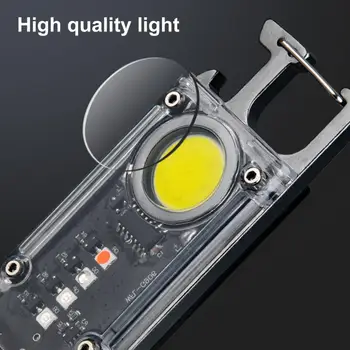 Подсветка Компактный светодиодный брелок для ключей, фонарик, аксессуары для кемпинга