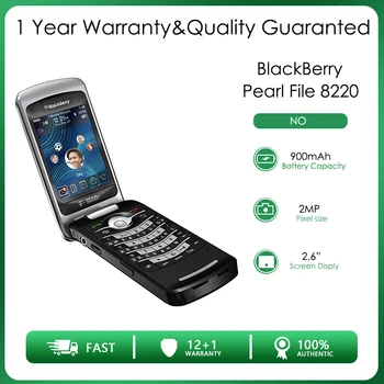 Оригинальный BlackBerry Pearl Flip 8220 Отремонтированный разблокированный мобильный телефон GSM Клавиатура с половиной QWERTY Bluetooth 2.0 Бесплатная доставка