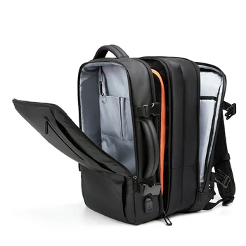 Мужской рюкзак для путешествий, 39 л, деловой 17-дюймовый рюкзак для ноутбука, Модный школьный рюкзак, USB-зарядка, водонепроницаемый походный рюкзак