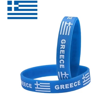300шт Флаги стран Греция Резиновые Браслеты Силиконовые Браслеты