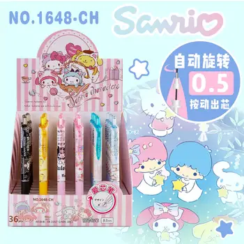 36шт Механический Карандаш Sanrio 0,5 мм Мультяшный Метательный Карандаш Kuromi Melody Hello Kitty Милые Канцелярские Принадлежности Оптом